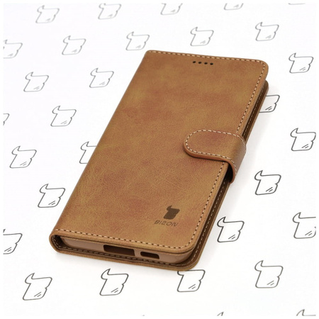 Etui Bizon Case Wallet do Samsung Galaxy S23 Plus, jasnobrązowe