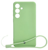 Etui Bizon Case Silicone Sq do Galaxy S24, jasnozielone