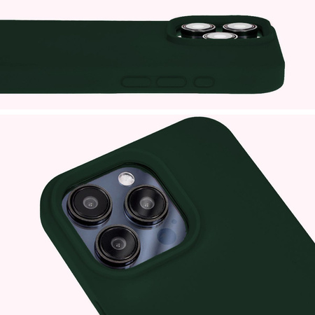 Etui silikonowe Bizon Soft Case do iPhone 15 Pro Max, ciemnozielone