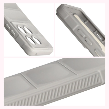 Pancerne etui Bizon Case Tur do Motorola Edge 60 Pro, jasnoszare