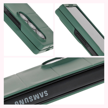 Pancerne etui Bizon Case Tur do Galaxy Z Fold6, ciemnozielone