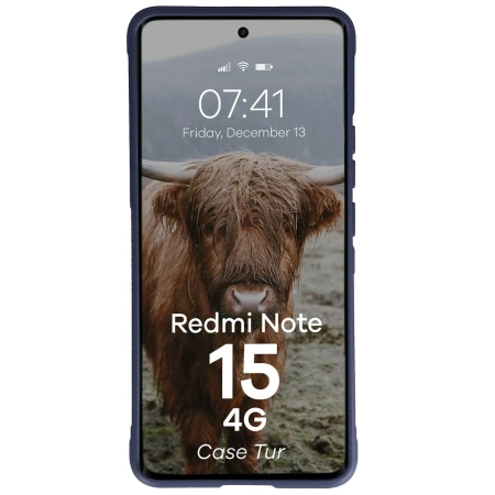 Pancerne etui Bizon Case Tur do Xiaomi Redmi Note 15 4G, granatowe