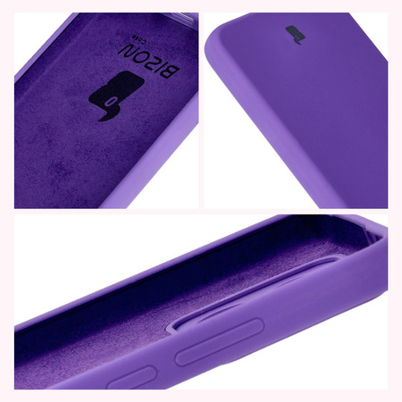 Silikonowe etui Bizon Soft Case do Xiaomi 14T, fioletowe