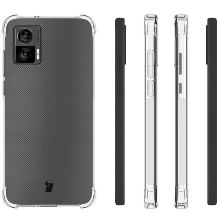 Etui + 2x folia + obiektyw Bizon Case Clear Pack do Motorola Moto Edge 30 Neo, przezroczyste
