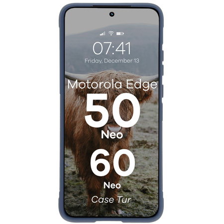 Pancerne etui Bizon Case Tur do Motorola Edge 50 Neo, granatowe
