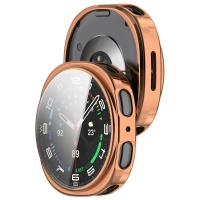Etui z osłoną ekranu Bizon Case Watch Felipe do Galaxy Watch 8 44 mm, różowozłote