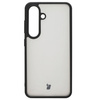 Etui Bizon Case Angelo do Galaxy S25 , półprzezroczyste z czarną ramką
