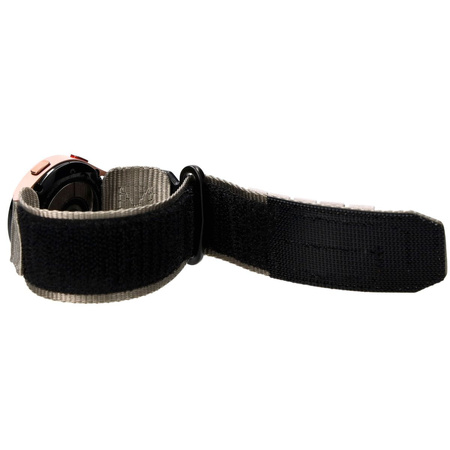 Sportowy pasek do zegarka Bizon Strap Watch Adventure do Galaxy Watch 20mm, szary