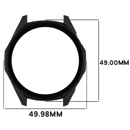 Etui ze szkłem do zegarka Bizon Case Watch Adamo do Huawei Watch GT6 46 mm, czarne