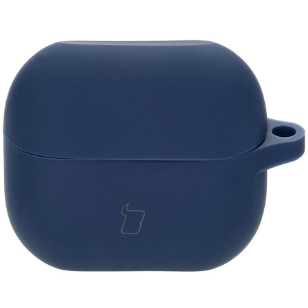 Silikonowe etui z karabińczykiem Bizon Case Headphone Silicone do Galaxy Buds 3/3 Pro, ciemnoniebieskie