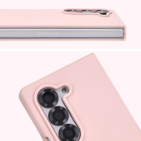 Silikonowe etui Bizon Soft Case do Galaxy Z Fold6, jasnoróżowe