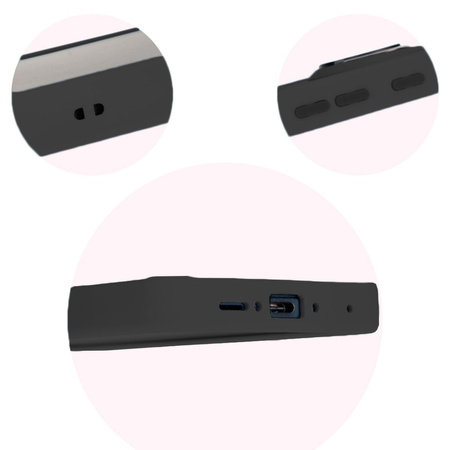 Etui z uchwytem na palec Bizon Case Hybrid Ring do Galaxy Xcover7, przydymione z czarną ramką