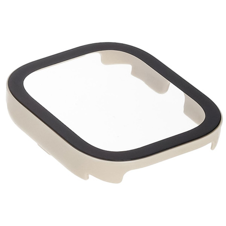 Etui ze szkłem do zegarka Bizon Case Watch Adamo do Xiaomi Redmi Watch 5, beżowe