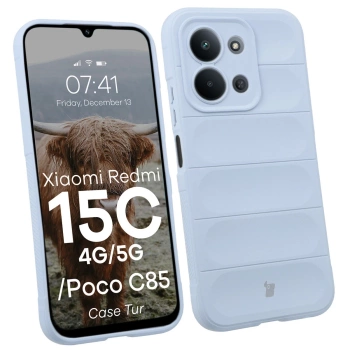 Pancerne etui Bizon Case Tur do Xiaomi Redmi 15C 4G / 5G / POCO C85 4G, jasnoniebieskie