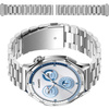 Pasek ze stali nierdzewnej do smartwatcha, Bizon Strap Watch Aura, Quick Release 22 mm, srebrny