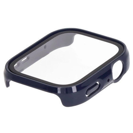 Etui ze szkłem do zegarka Bizon Case Watch Adamo do Huawei Watch Fit 4, niebieskie