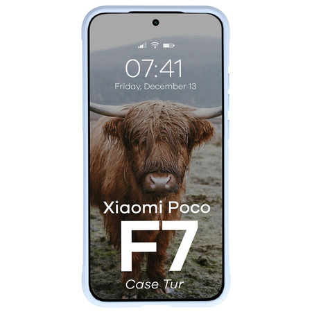 Pancerne etui Bizon Case Tur do Xiaomi POCO F7, jasnoniebieskie