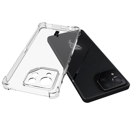 Etui + 2x folia Bizon Case Clear Pack do Asus ROG Phone 8 Pro, przezroczyste