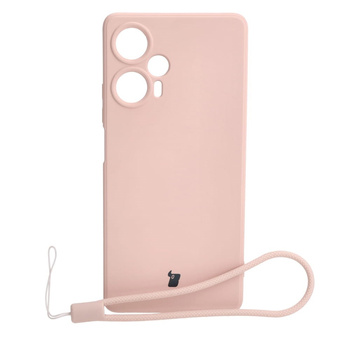 Etui Bizon Case Silicone Sq do Xiaomi Poco F5, jasnoróżowe