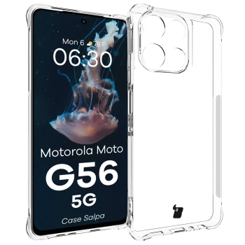 Elastyczne etui Bizon Case Salpa do Motorola Moto G56 5G, przezroczyste