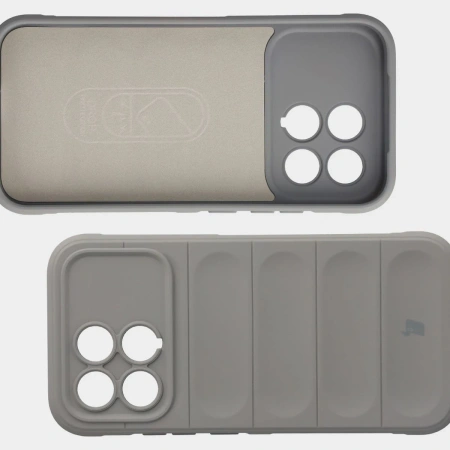 Pancerne etui Bizon Case Tur do Xiaomi POCO F8 Pro, jasnoszare