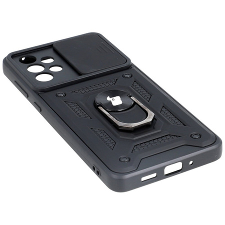 Etui Bizon Case CamShield Ring do Galaxy A73 5G, czarne