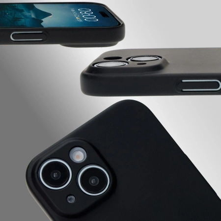 Etui Bizon Case Łupka do iPhone 15, czarne