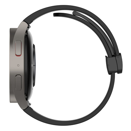 Silikonowy pasek Bizon Strap Watch Silicone L do Galaxy Watch FE/7/6/6 Classic/5/5 Pro/4/4 Classic, czarny