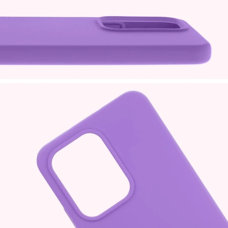 Silikonowe etui Bizon Soft Case do Oppo Reno13, fioletowe