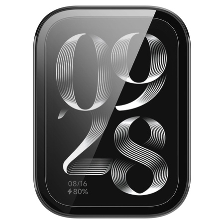 Etui ze szkłem do zegarka Bizon Case Watch Adamo do Xiaomi Mi Smart Band 9 Pro, czarne