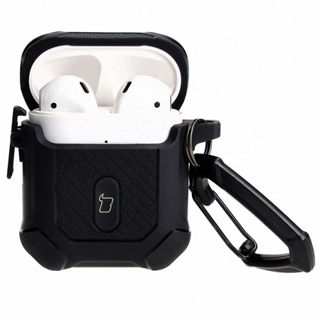 Etui Bizon Case Headphone Armor do Apple Airpods 1/2, czarne