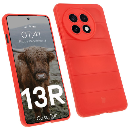 Pancerne etui Bizon Case Tur do OnePlus 13R, czerwone