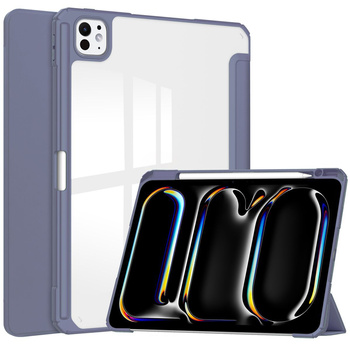 Etui Bizon Case Tab Clear Matt do iPad Pro 13" 7 gen. 2024, lawendowe