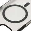 Etui z pierścieniem magnetycznym Bizon Case MatteO do iPhone 14 / Phone 13, półprzezroczyste z czarną ramką