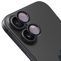 Szkło hartowane na aparat z aplikatorem Bizon Glass Snap Lens do iPhone 16/16 Plus, 1 zestaw, czarna ramka