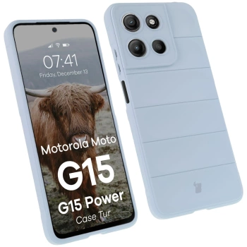 Pancerne etui Bizon Case Tur do Motorola Moto G15 / G15 Power, jasnoniebieskie