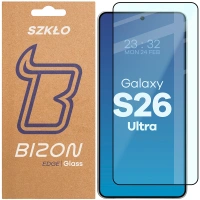 Szkło hartowane Bizon Glass Edge 2 do Galaxy S26 Ultra, czarna ramka