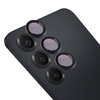 Szkło na aparat z aplikatorem Bizon Glass Snap Lens do Galaxy S25, 1 zestaw, czarna ramka