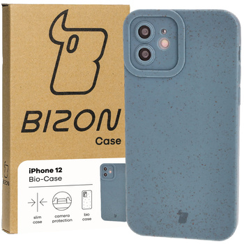 Ekologiczne etui Bizon Bio-Case do iPhone 12, niebieskie