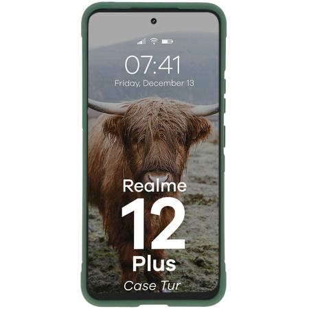 Pancerne etui Bizon Case Tur do Realme 12+, ciemnozielone
