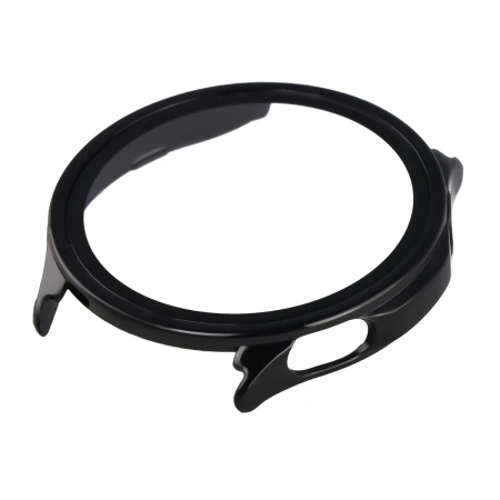 Etui ze szkłem do zegarka Bizon Case Watch Adamo do OnePlus Watch Lite 45 mm / Oppo Watch S 45 mm, czarne