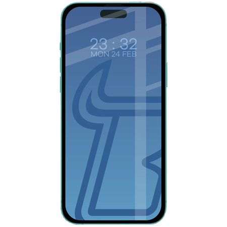 Szkło hartowane Bizon Glass Edge 2 do iPhone 15 / 16, czarne