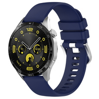 Pasek Bizon Strap Watch Silicone Pro do Huawei Watch GT 5 Pro/GT 5/GT 4 46mm, granatowy