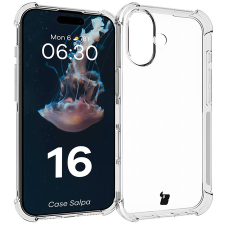 Elastyczne etui Bizon Case Salpa do iPhone 16, przezroczyste