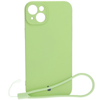 Etui Bizon Case Silicone do iPhone 15 Plus, jasnozielone