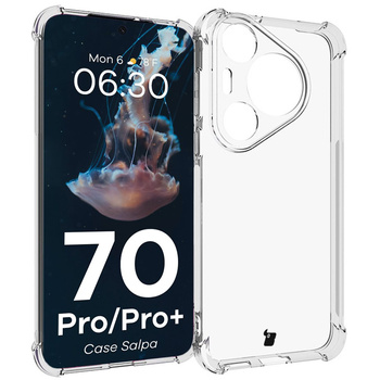 Elastyczne etui Bizon Case Salpa do Huawei Pura 70 Pro / Pro+, przezroczyste