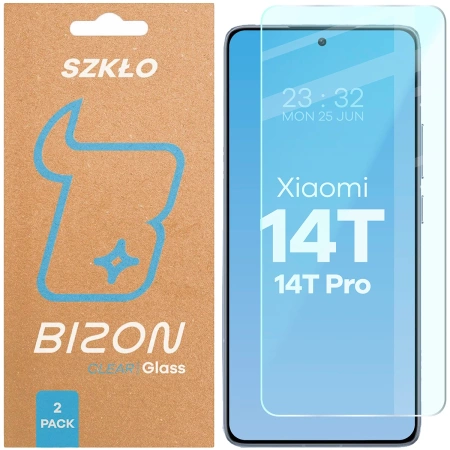 Szkło hartowane Bizon Glass Clear Duo do Xiaomi 14T / 14T Pro, 2 sztuki