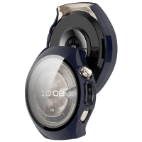 Etui ze szkłem do zegarka Bizon Case+Glass Watch do Huawei Watch 5 42 mm, niebieskie