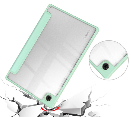 Etui Bizon Case Tab Clear Matt do Galaxy Tab A8 2021, miętowe