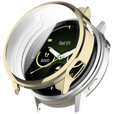 Etui z osłoną ekranu Bizon Case Watch Felipe do Garmin Venu 4 41 mm, złote